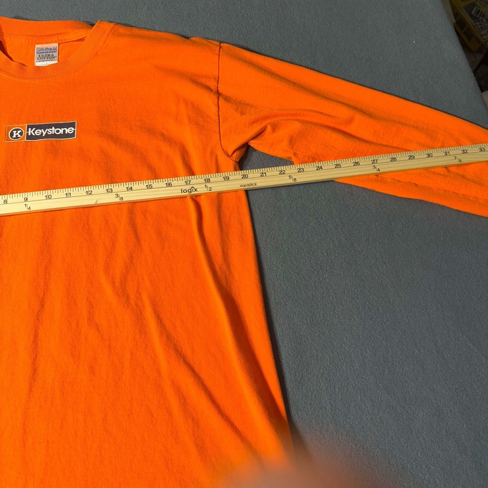Gildan Keystone Colorado TShirt Mens XL Orange Long Sleeve Elevation 11,640 - Picture 5 of 10